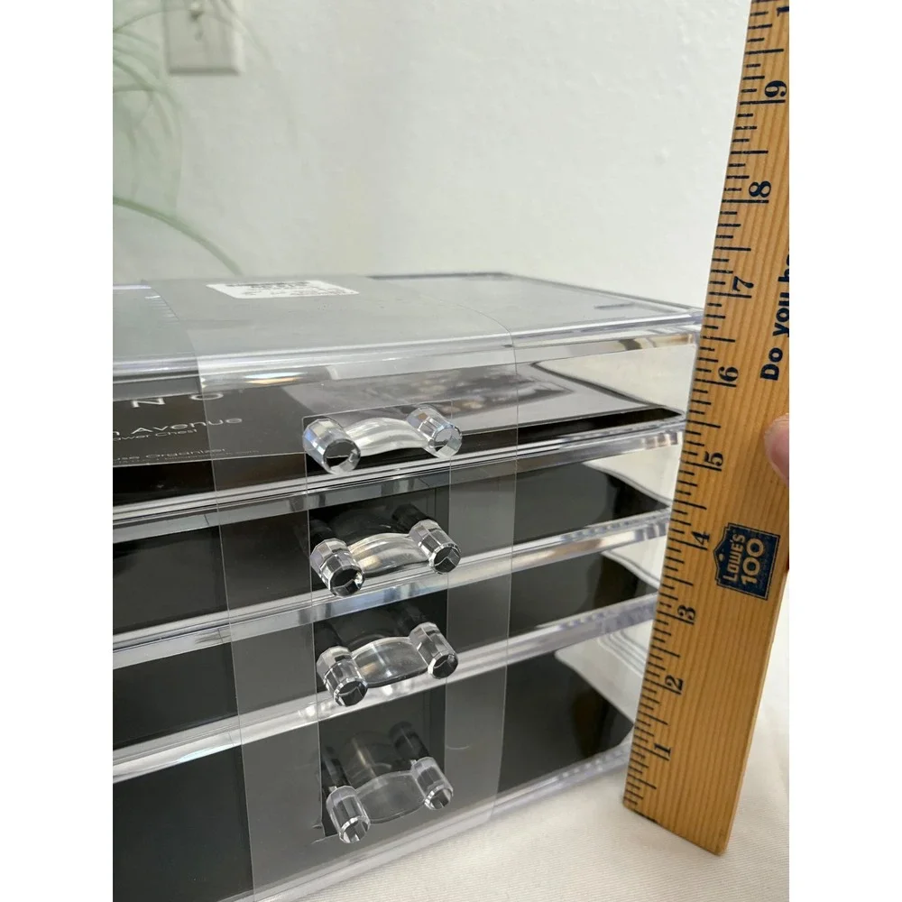 Bino Clear Acrylic 4 Drawer Organizer Chest Makeup Jewelry Storage Cosmetic‎